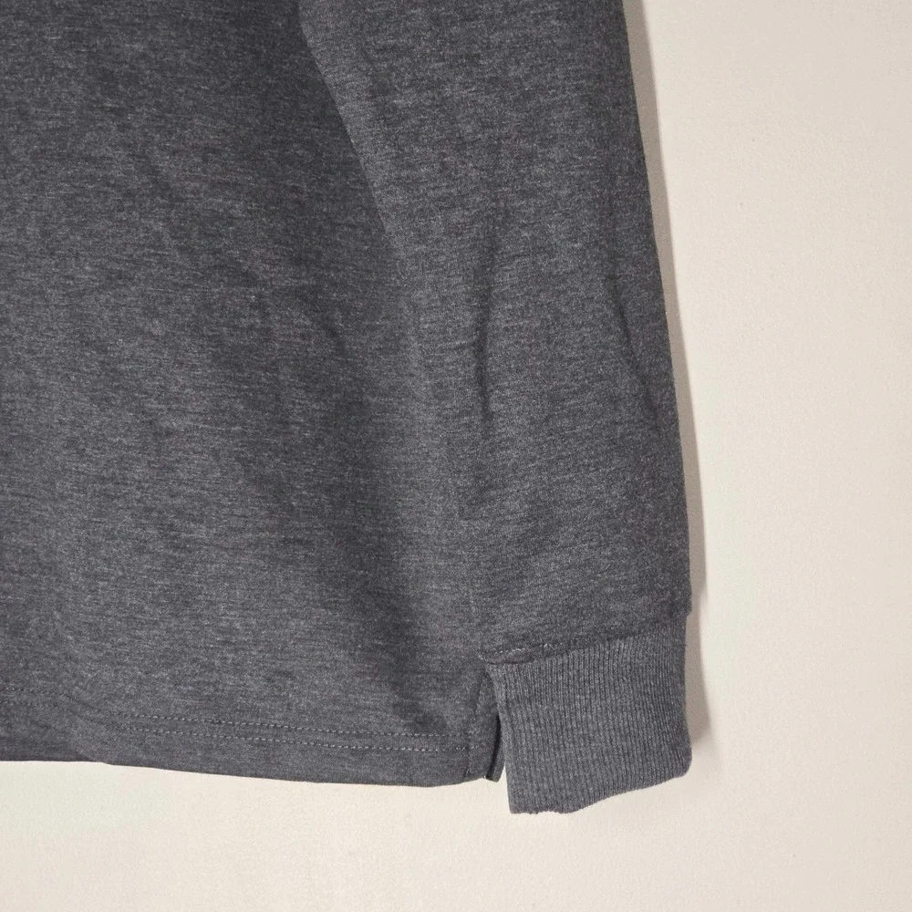 DKNY Quarter Zip Pullover Gray Stretch Comfort Modern Minimalist‎ M Normcore NWT